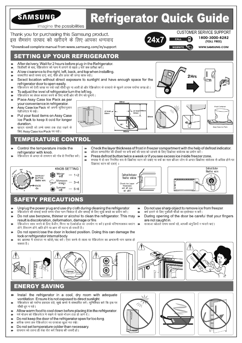 Page 1 de la notice Manuel utilisateur Samsung RR19R20CARH