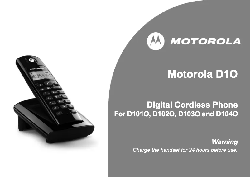 Página 1 del manual Manual de usuario Motorola D101