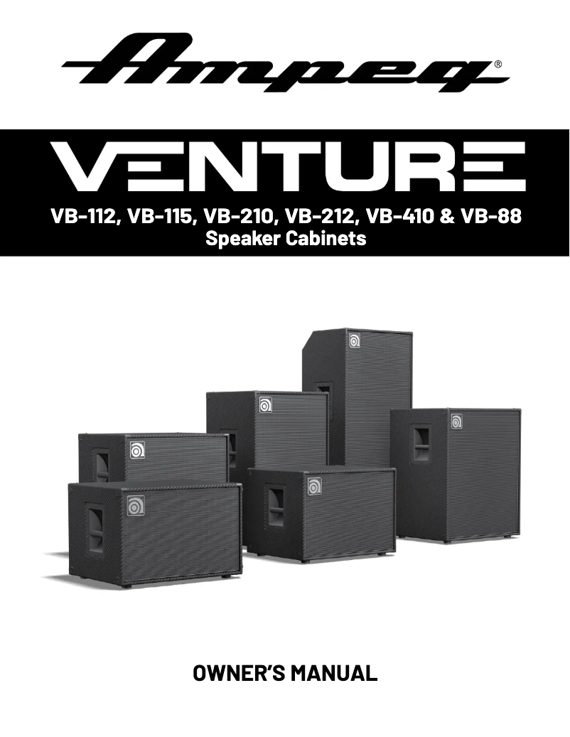Page 1 de la notice Manuel utilisateur Ampeg Venture VB-115