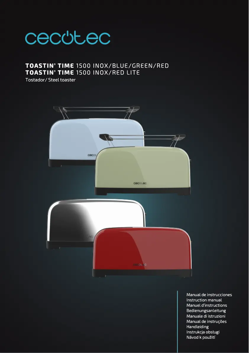Page 1 de la notice Manuel utilisateur Cecotec Toastin' time 1500