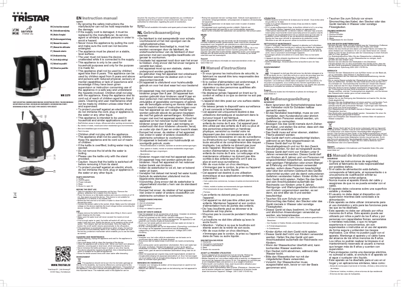 Image de la première page du manuel de l'appareil WK-3379