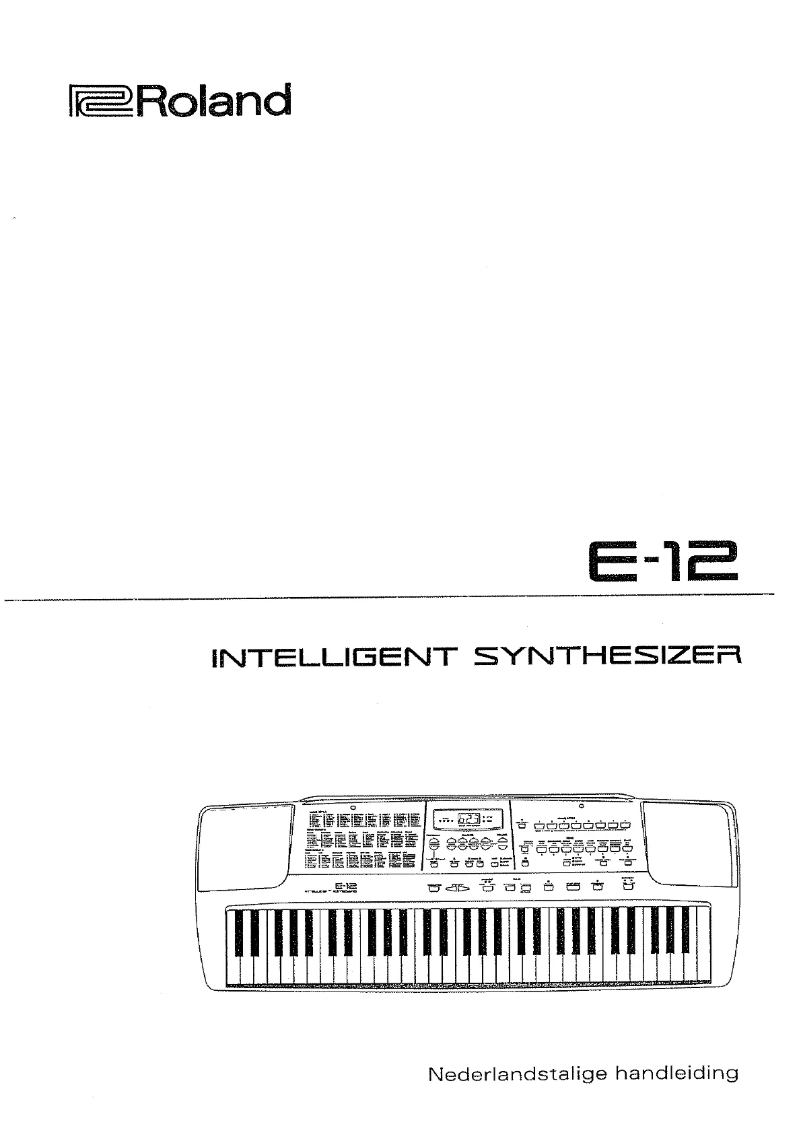 Page n°1 - Manuel utilisateur Roland E-12