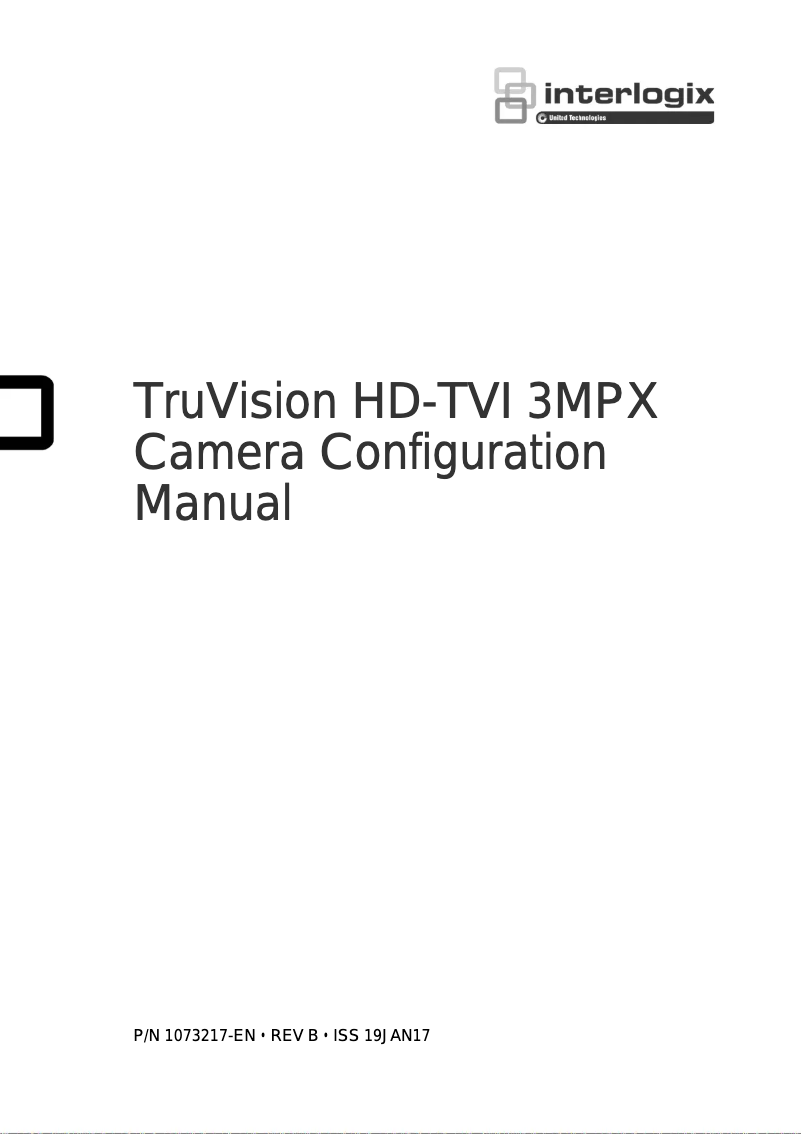 Page n°1 - Manuel utilisateur Interlogix TruVision TVT-4404