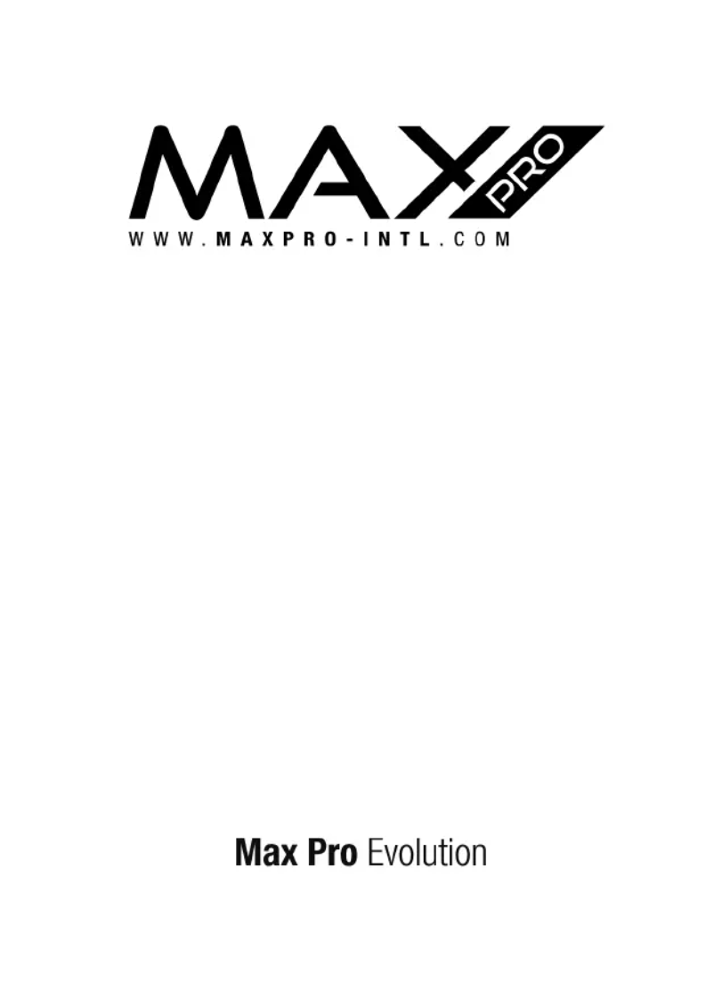 Page 1 de la notice Manuel utilisateur Max Pro Evolution