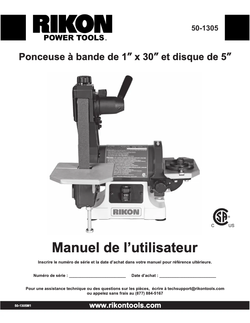 Page 1 de la notice Manuel utilisateur RIKON 50-1305
