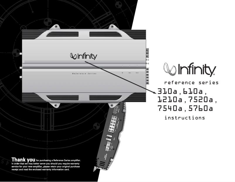 Page 1 de la notice Manuel utilisateur Infinity Reference 7520a