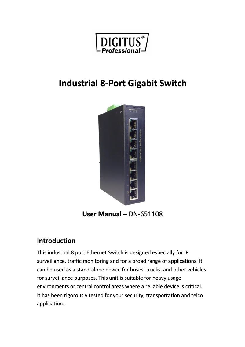 Page n°1 - Mode d'emploi Digitus DN-651108