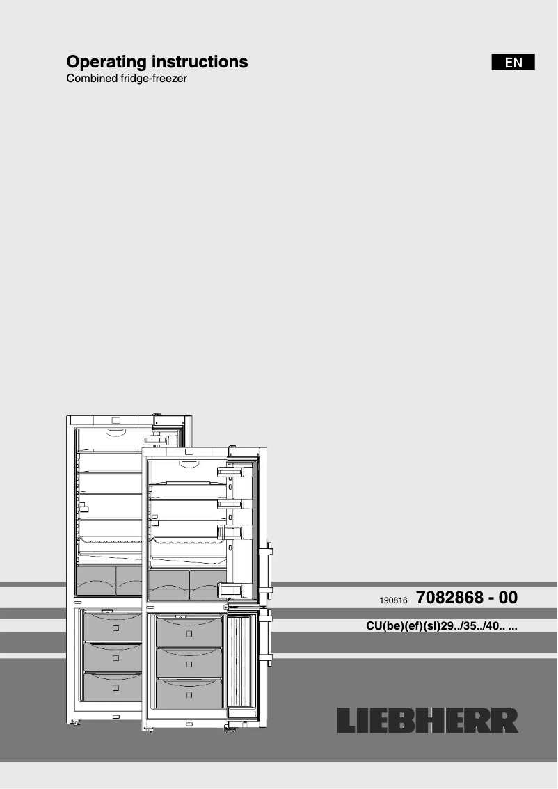 Page n°1 - Manuel utilisateur Liebherr CUef 2915-20