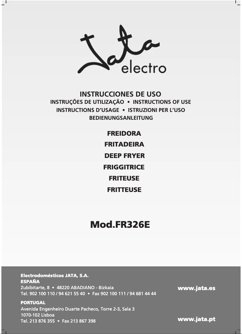 Image de la première page du manuel de l'appareil FR326E