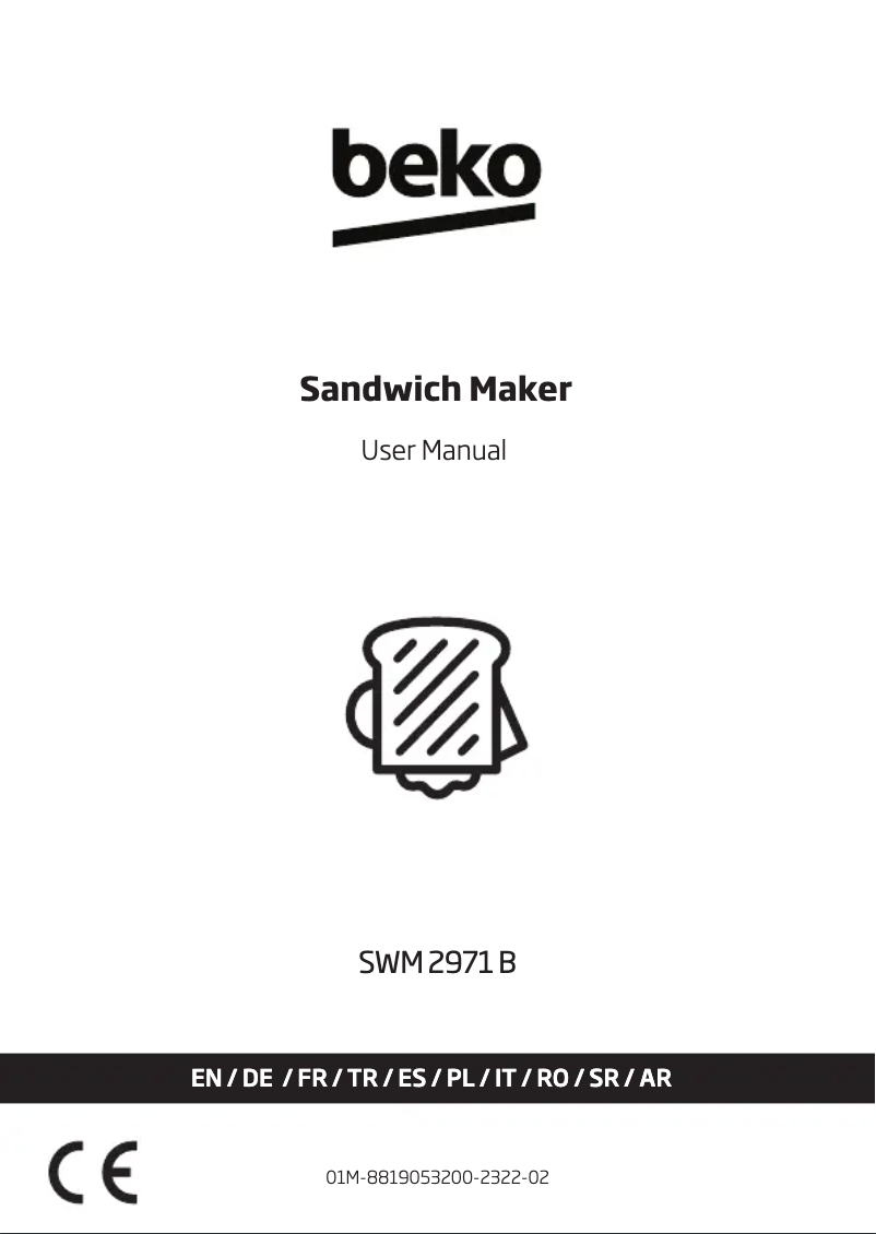 Page 1 de la notice Manuel utilisateur Beko SWM 2971 B