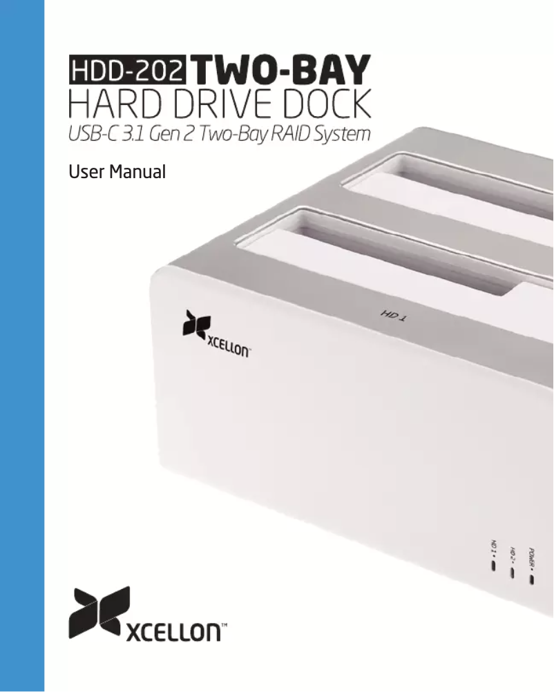 Image de la première page du manuel de l'appareil HDD-202