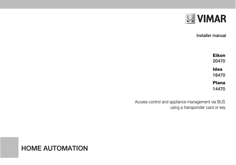 Page 1 de la notice Manuel utilisateur Vimar 20470.N