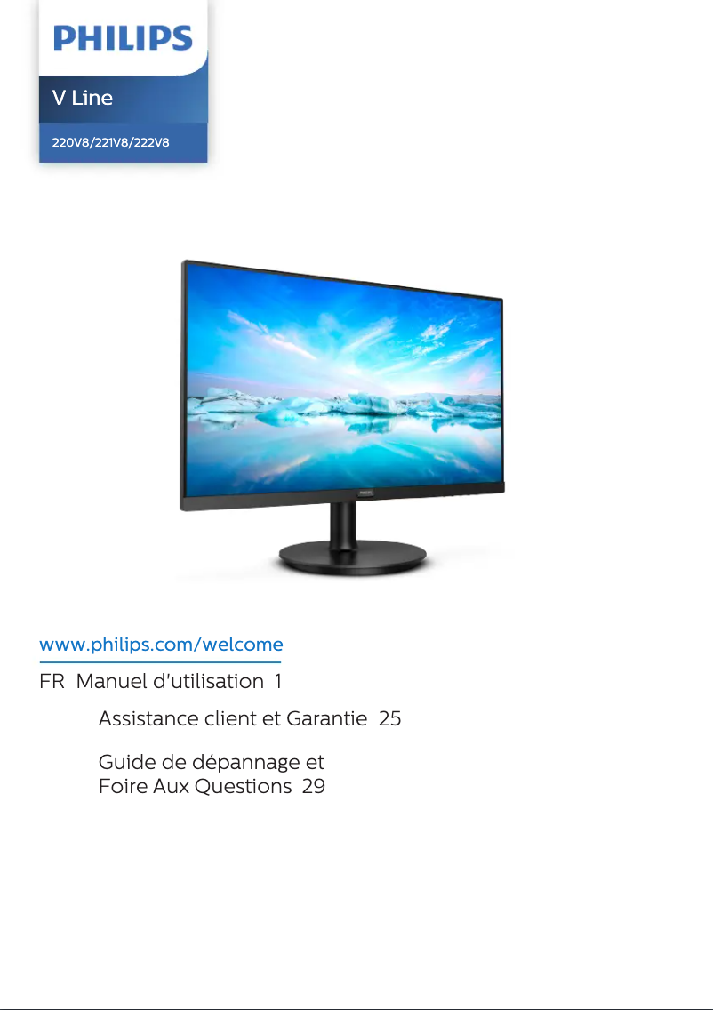 Page 1 de la notice Manuel utilisateur Philips 220V8L5