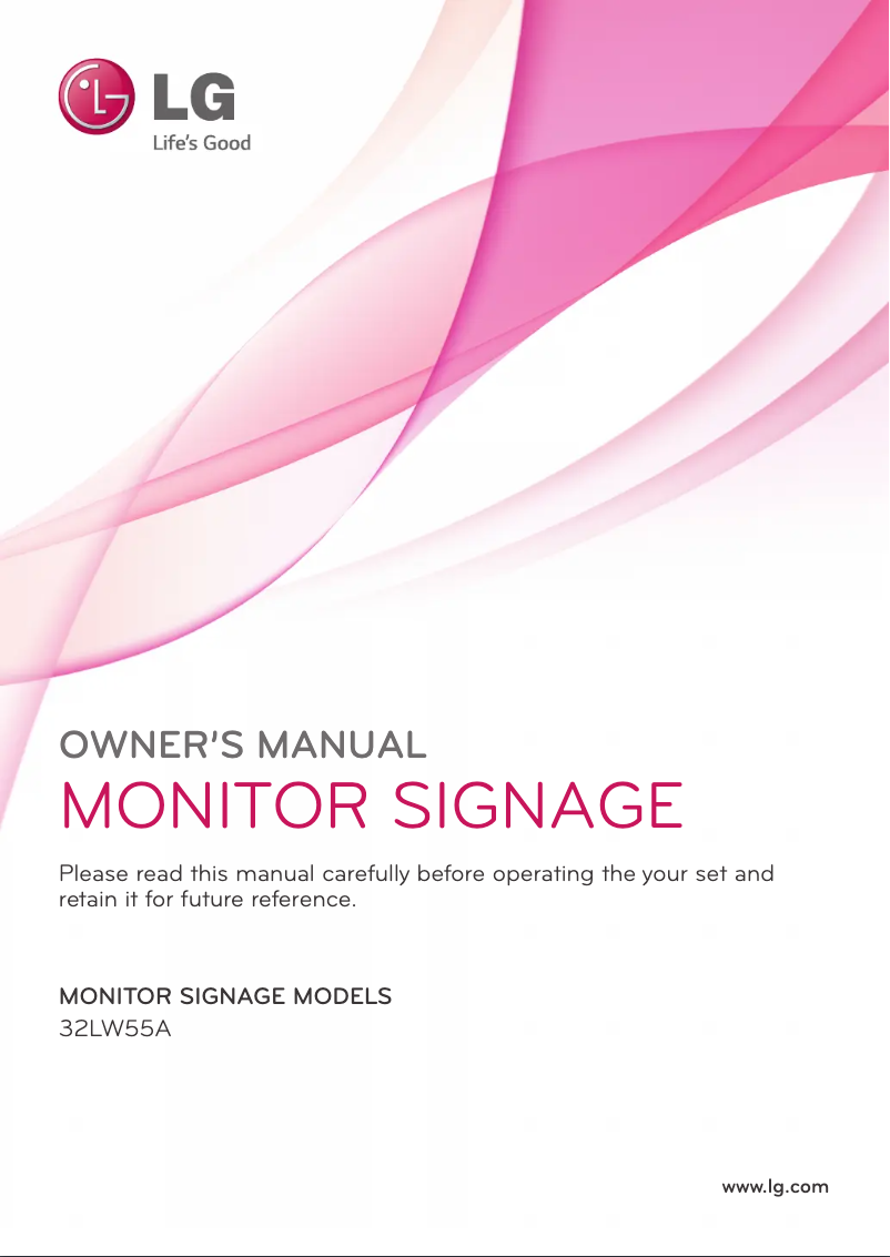Image de la première page du manuel de l'appareil 32LW55A