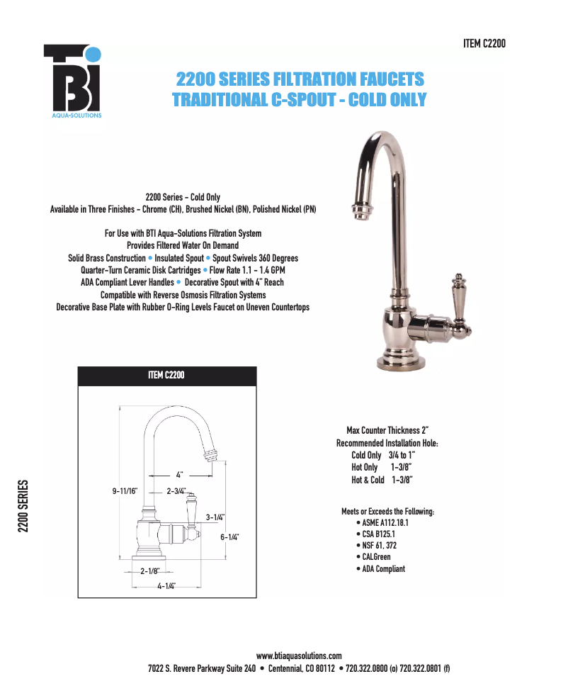 Image de la première page du manuel de l'appareil C2200