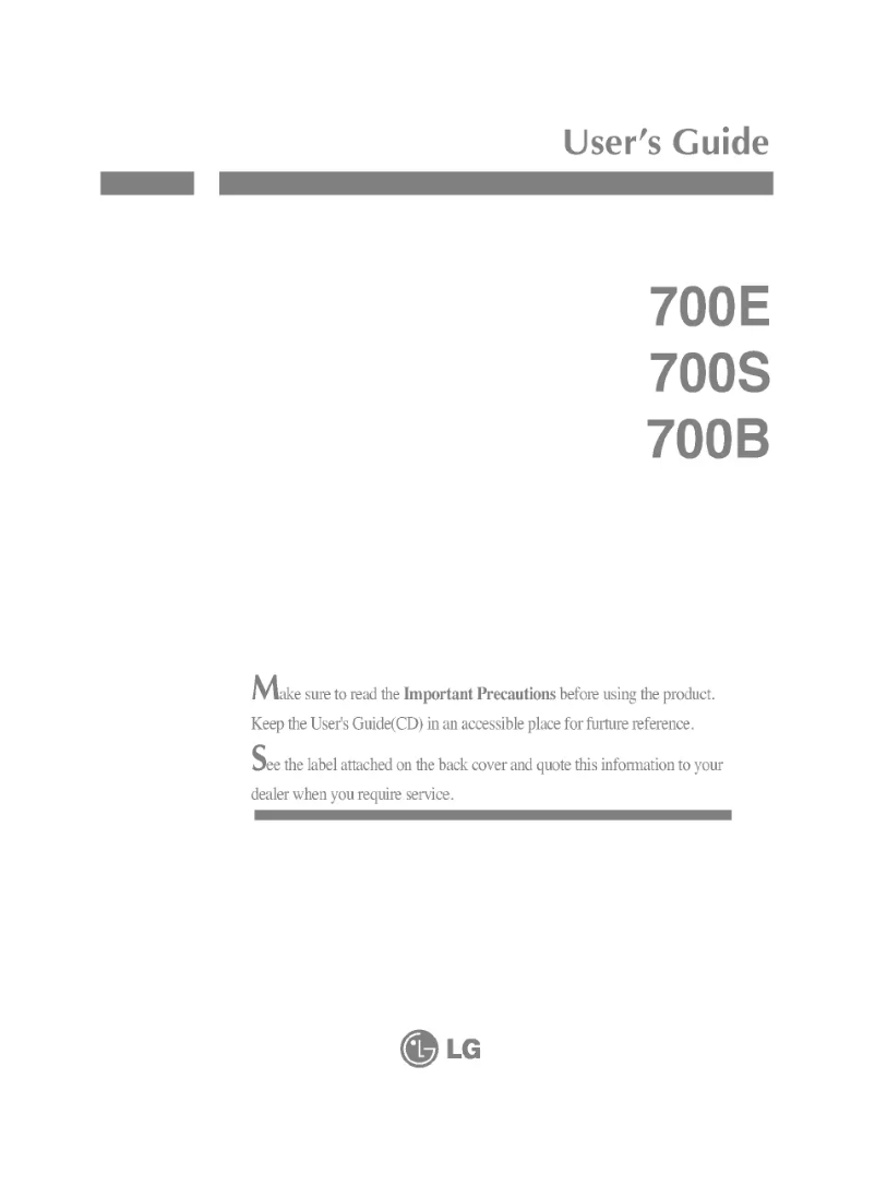 Page 1 de la notice Manuel utilisateur LG 700SK