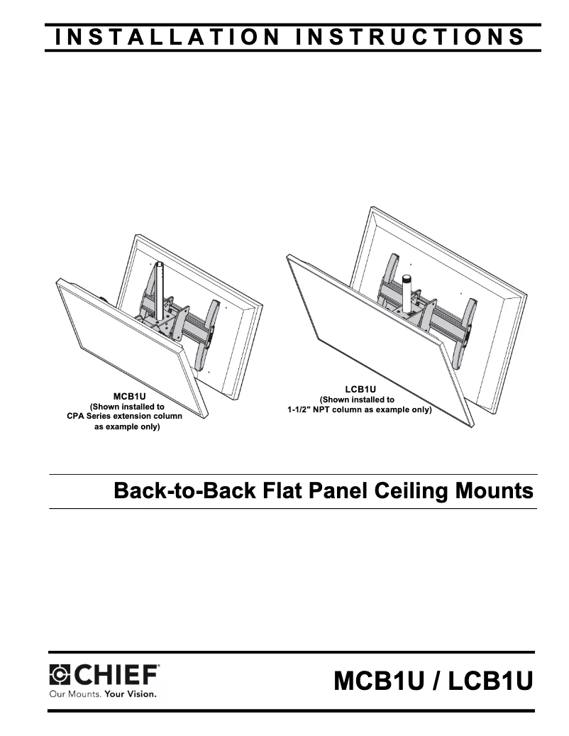 Page 1 de la notice Manuel utilisateur Chief MCB1U