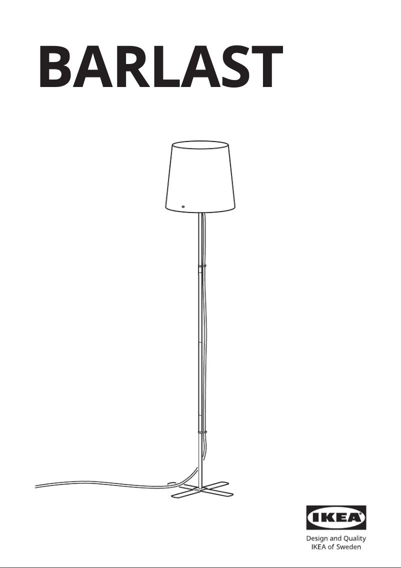 Page 1 de la notice Manuel utilisateur Ikea BARLAST 704.378.14