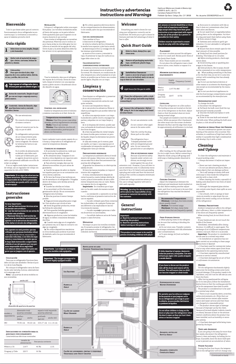 Imagen de la primera página del manual del dispositivo FF1422