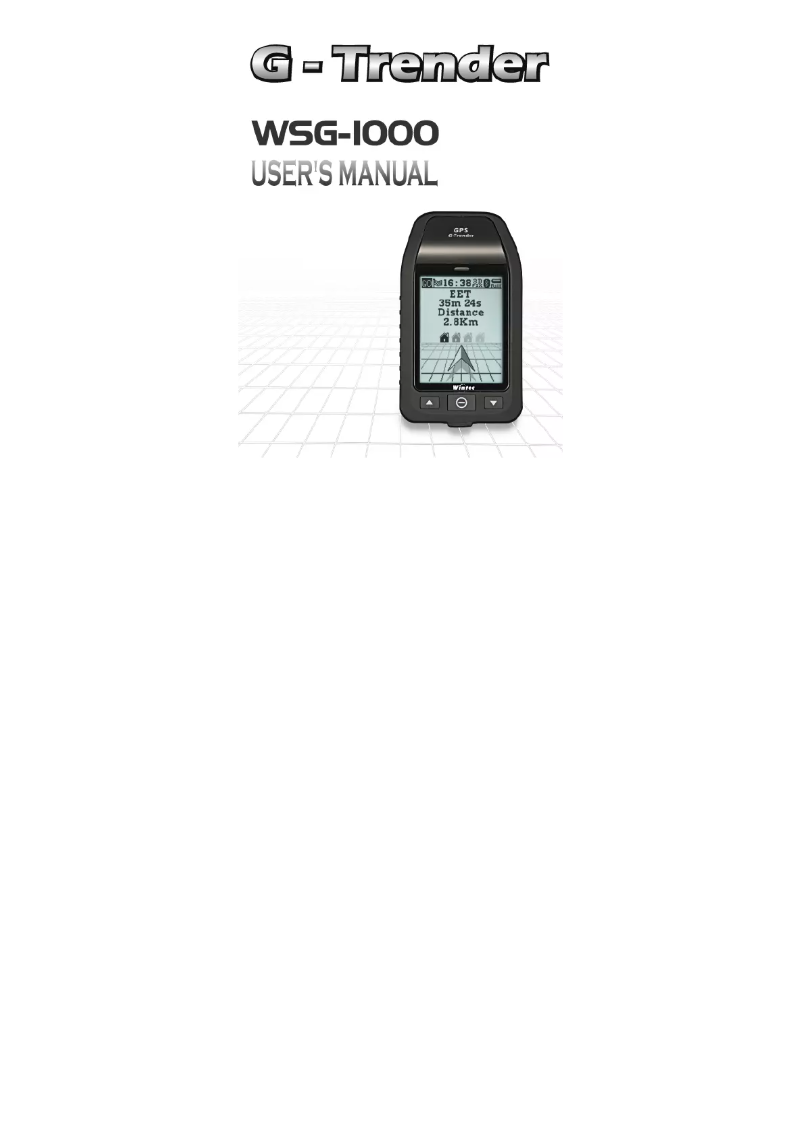 Image de la première page du manuel de l'appareil WSG-1000