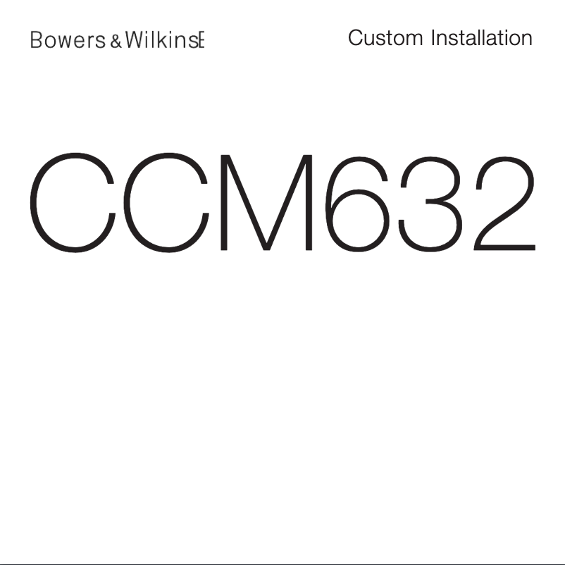 Página 1 del manual Manual de usuario Bowers & Wilkins CCM632
