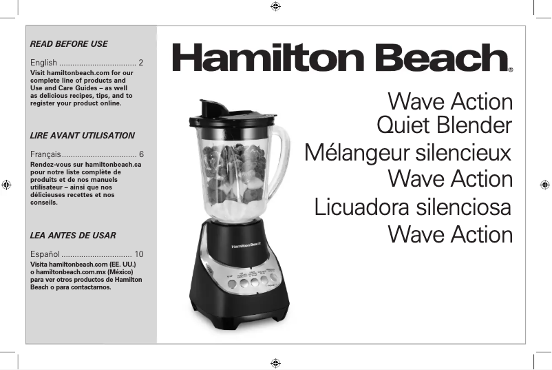 Page n°1 - Manuel utilisateur Hamilton Beach 53532