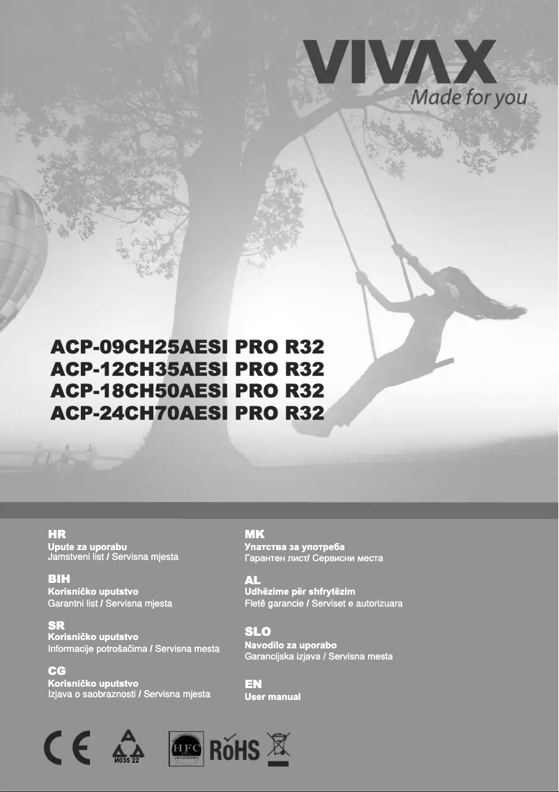 Image de la première page du manuel de l'appareil ACP-09CH25AESI R32 PRO