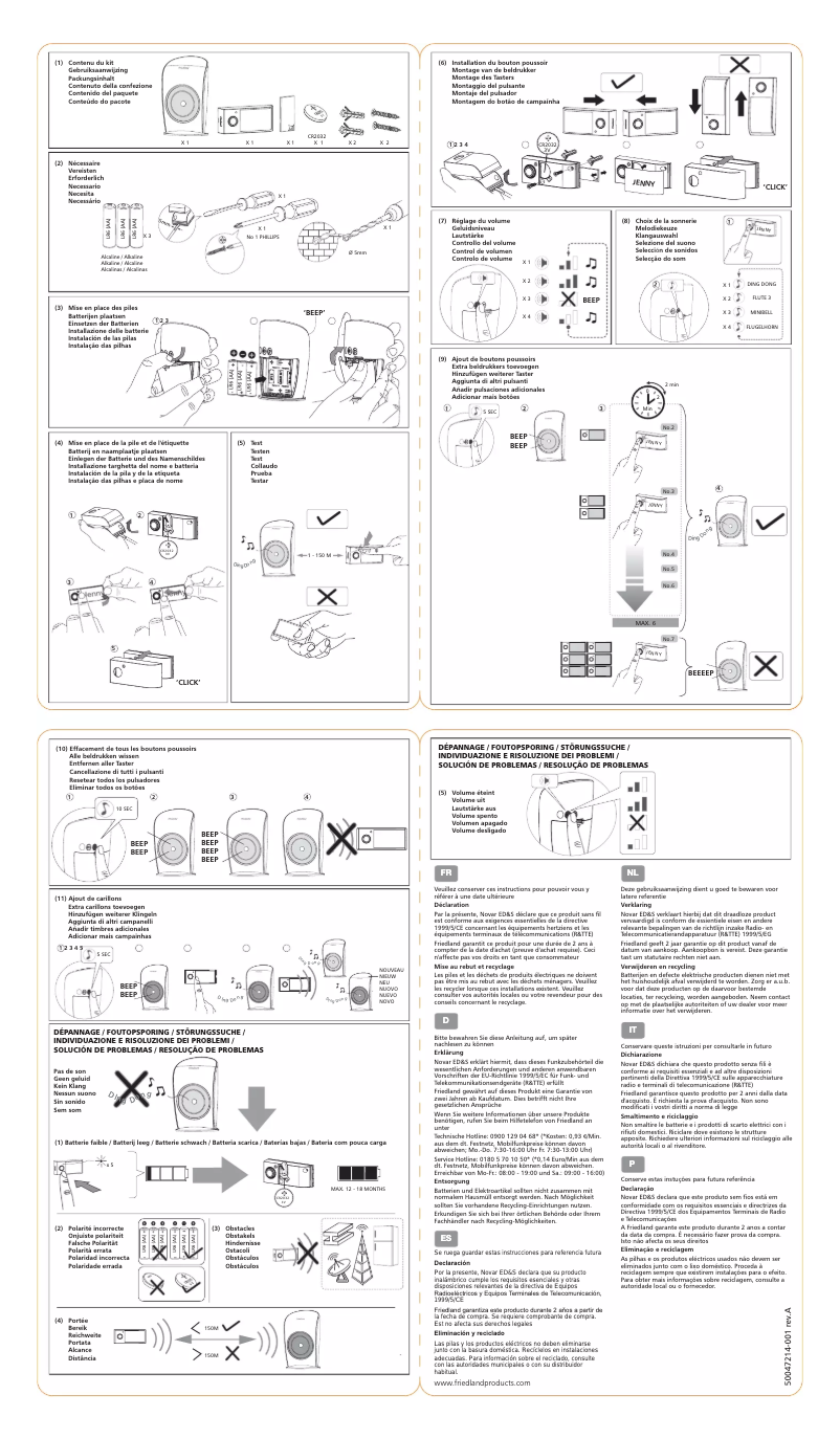 Page n°1 - Manuel utilisateur Friedland D3003S