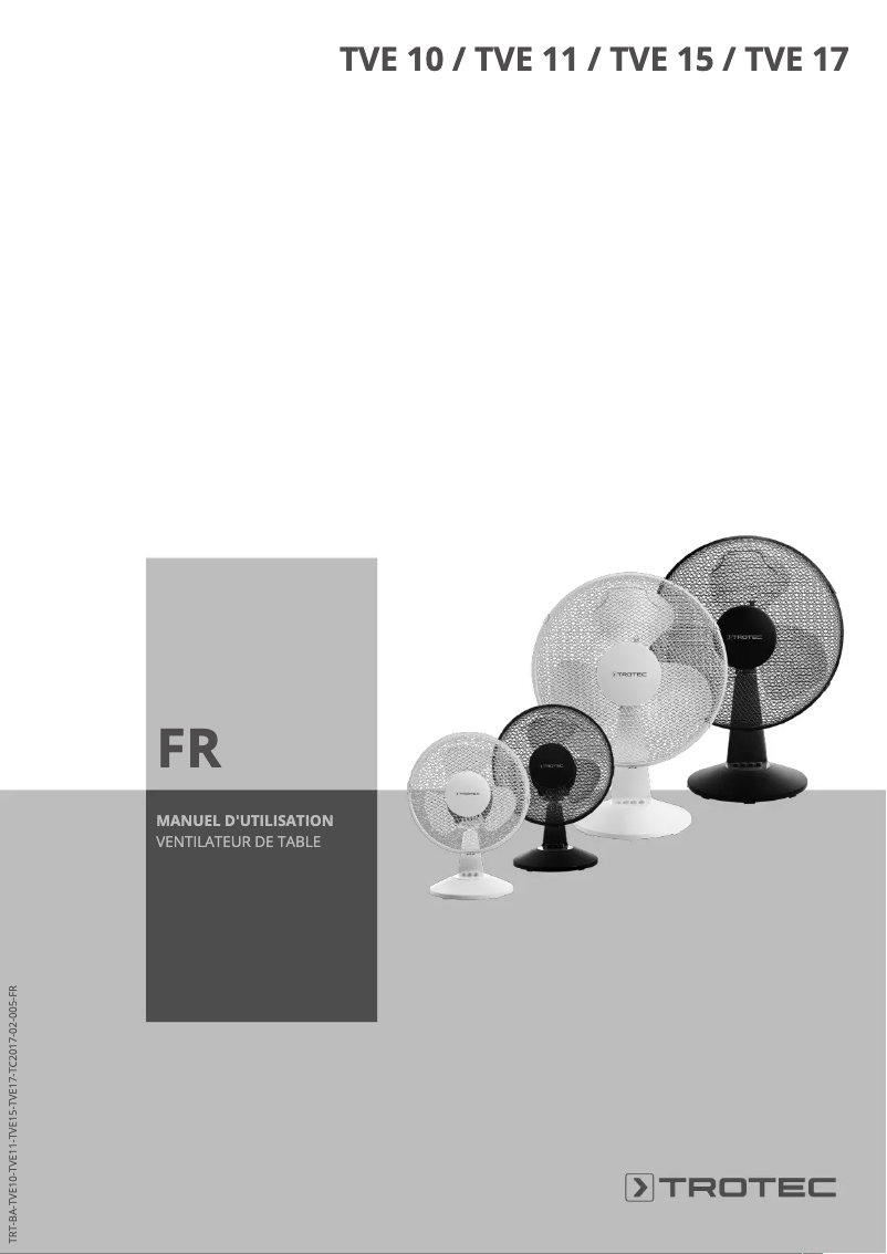 Page 1 de la notice Manuel utilisateur Trotec TVE 17