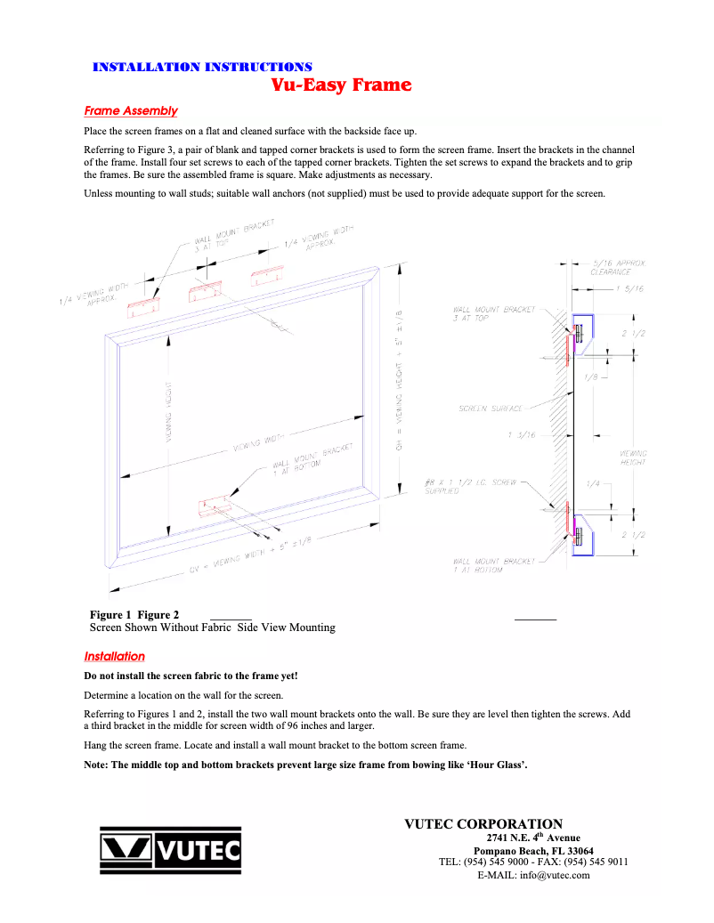Image de la première page du manuel de l'appareil Vu-Easy