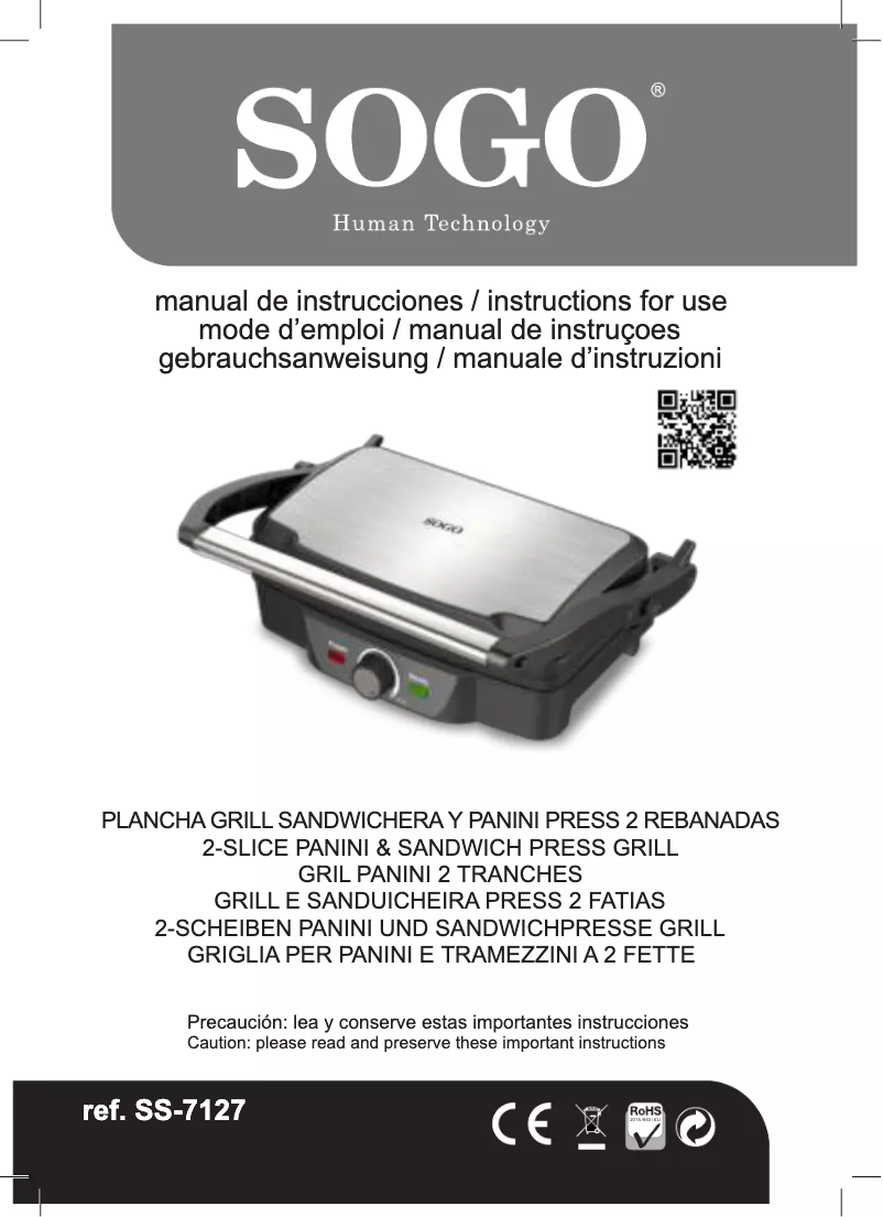 Page 1 de la notice Manuel utilisateur Sogo SS-7127