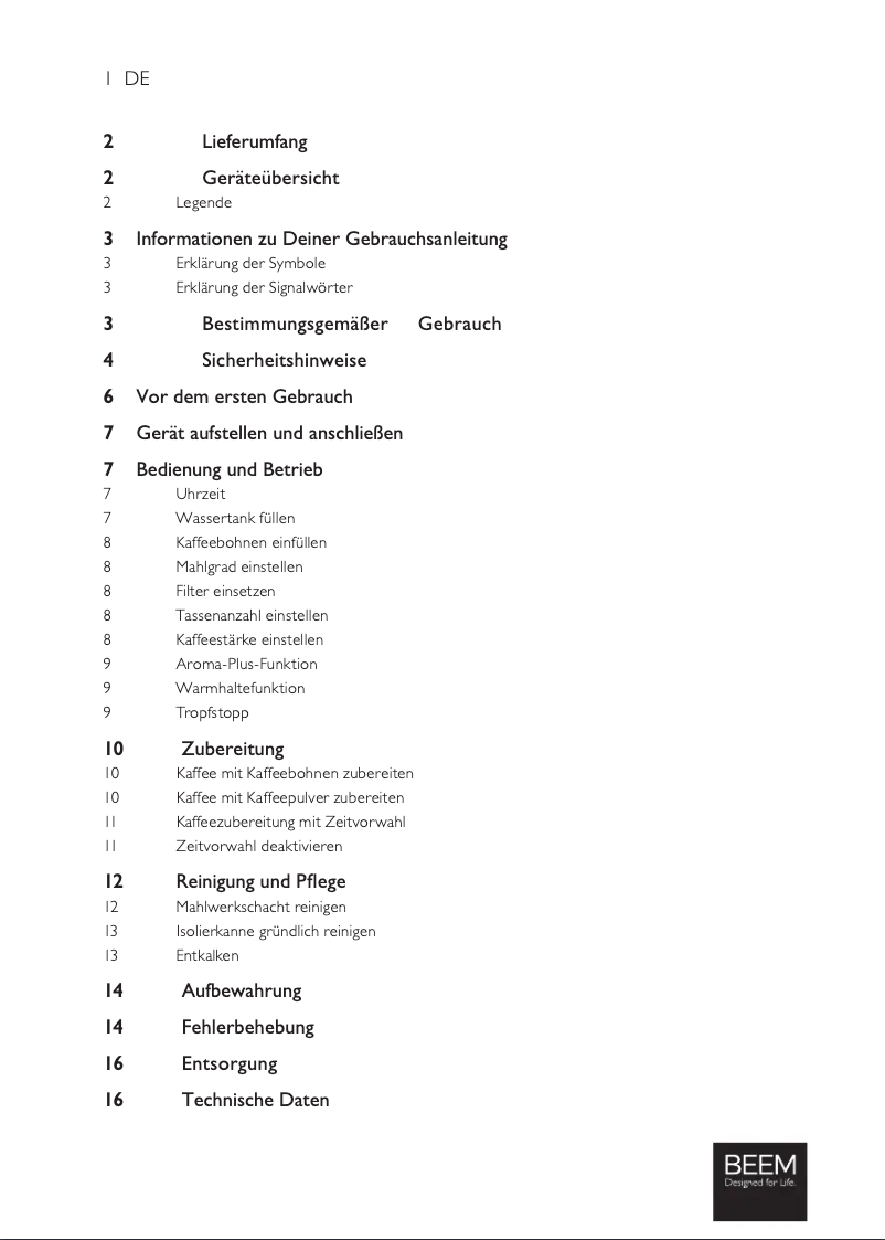 Image de la première page du manuel de l'appareil Fresh-Aroma-Perfect II