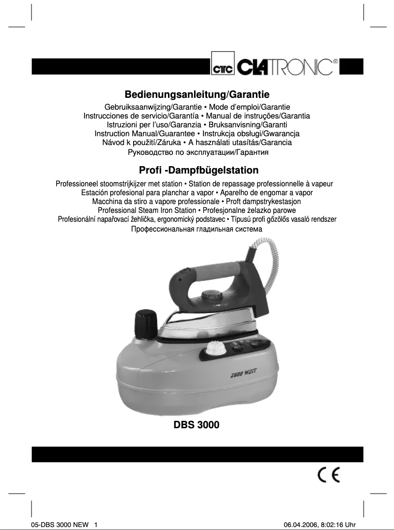 Page 1 de la notice Manuel utilisateur Clatronic DBS 3000