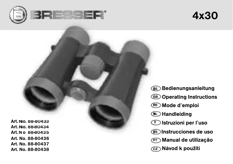 Image de la première page du manuel de l'appareil Junior 4x30
