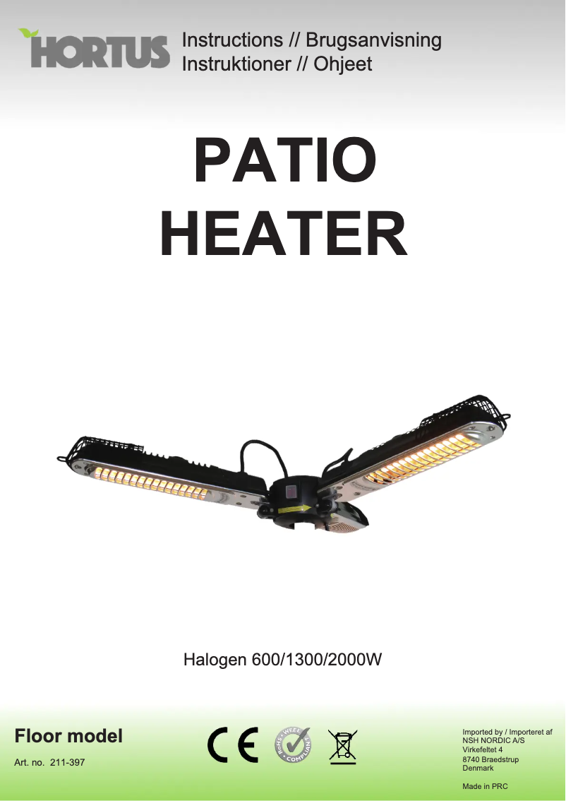 Page n°1 - Manuel utilisateur Hortus Halogen 211-397