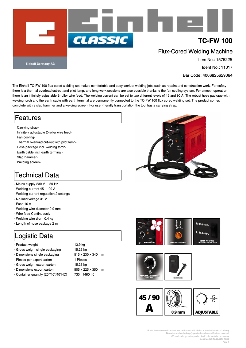 Image de la première page du manuel de l'appareil TC-FW 100