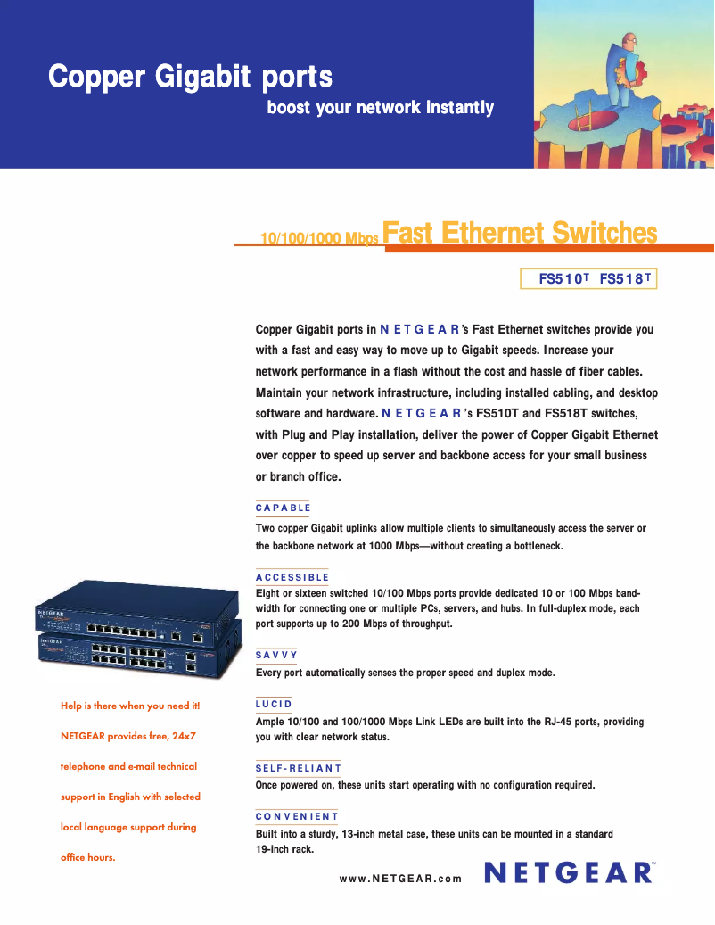 Page n°1 - Manuel utilisateur Netgear FS510T