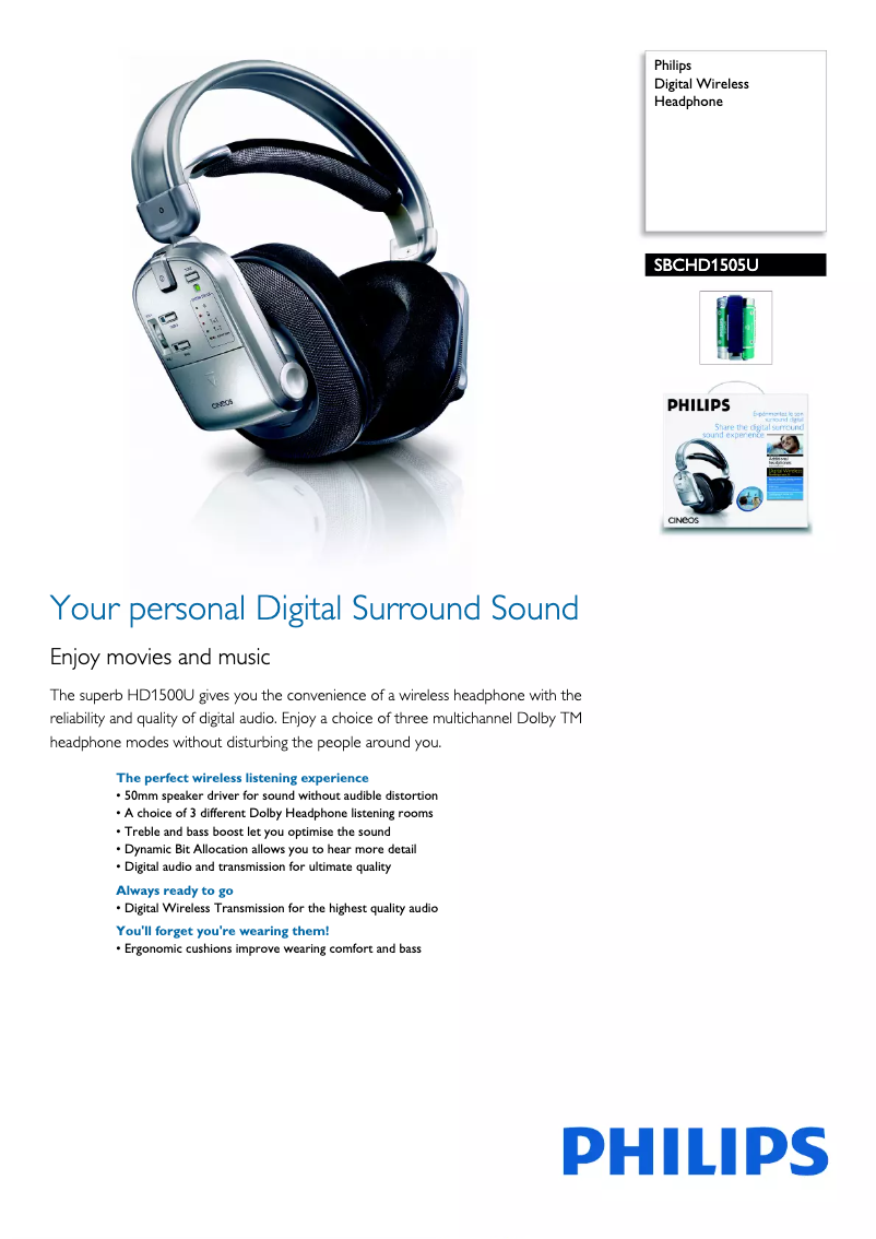 Page n°1 - Brochure Philips SBCHD1505U
