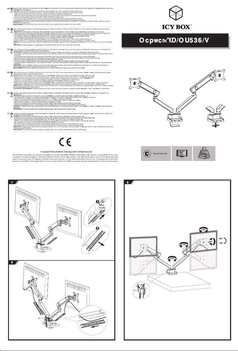 Page 1 de la notice Manuel utilisateur Icy Box IB-MS314-T