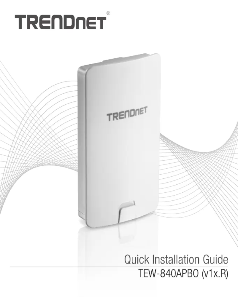Page 1 de la notice Manuel utilisateur TRENDnet TEW-840APBO