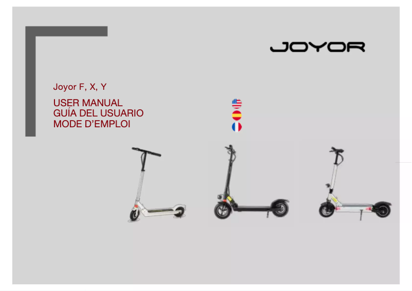 Page n°1 - Manuel utilisateur Joyor Y5S