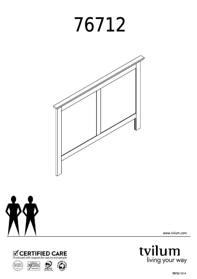 Page 1 de la notice Manuel utilisateur Tvilum 76712
