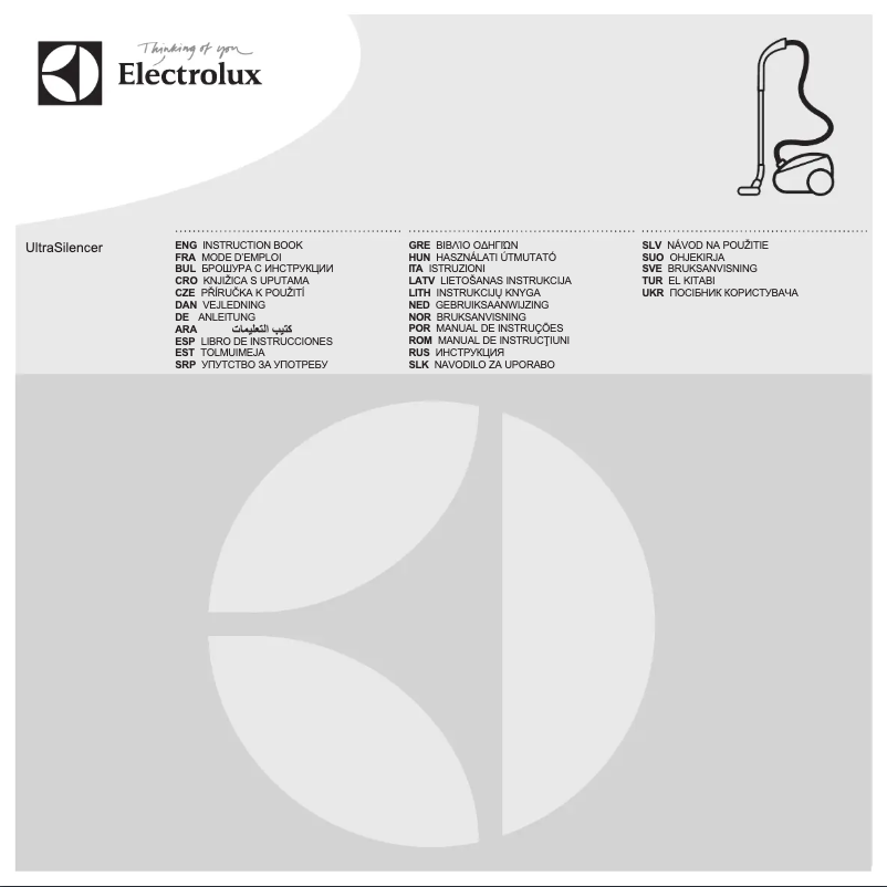 Page n°1 - Manuel utilisateur Electrolux UltraSilencer ZUSREMOTE