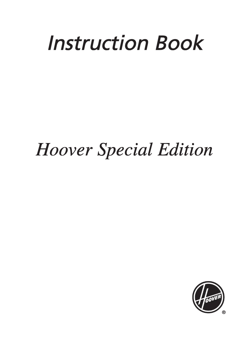 Page n°1 - Manuel utilisateur Hoover SE 264-80