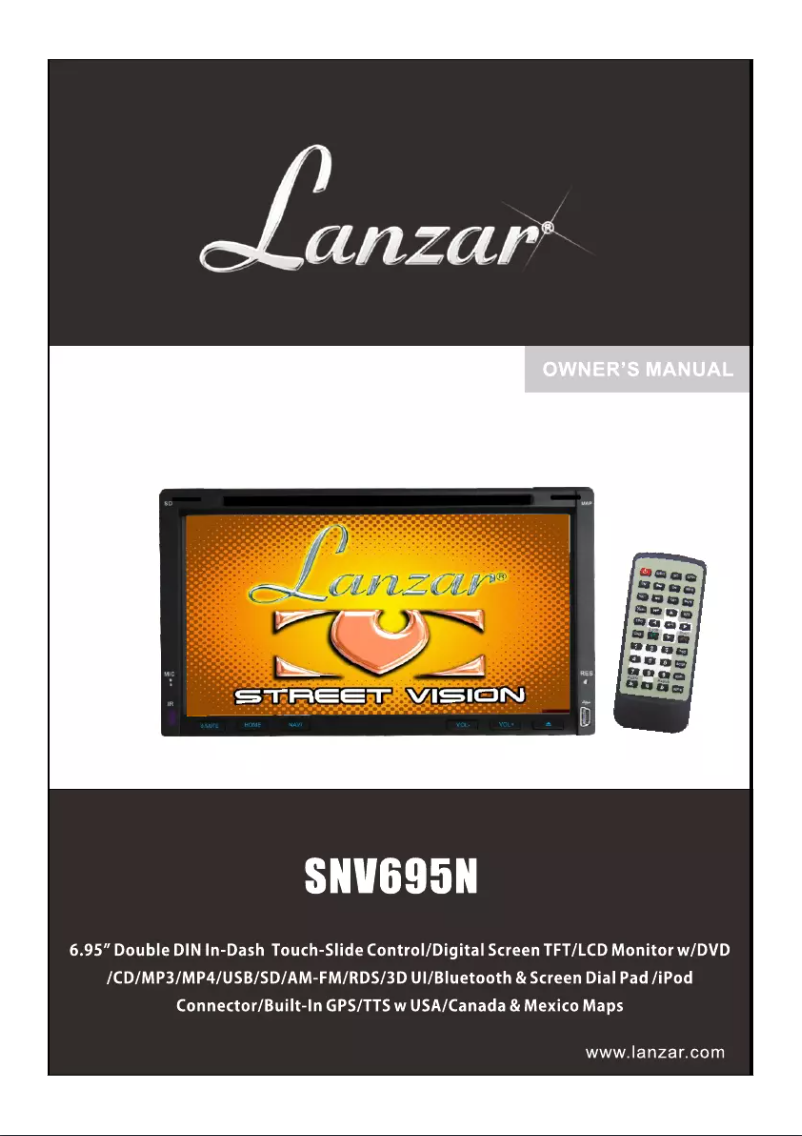 Page 1 de la notice Manuel utilisateur Lanzar SNV695N