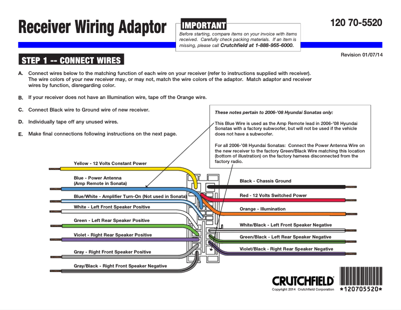 Page n°1 - Manuel utilisateur Metra 70-5520