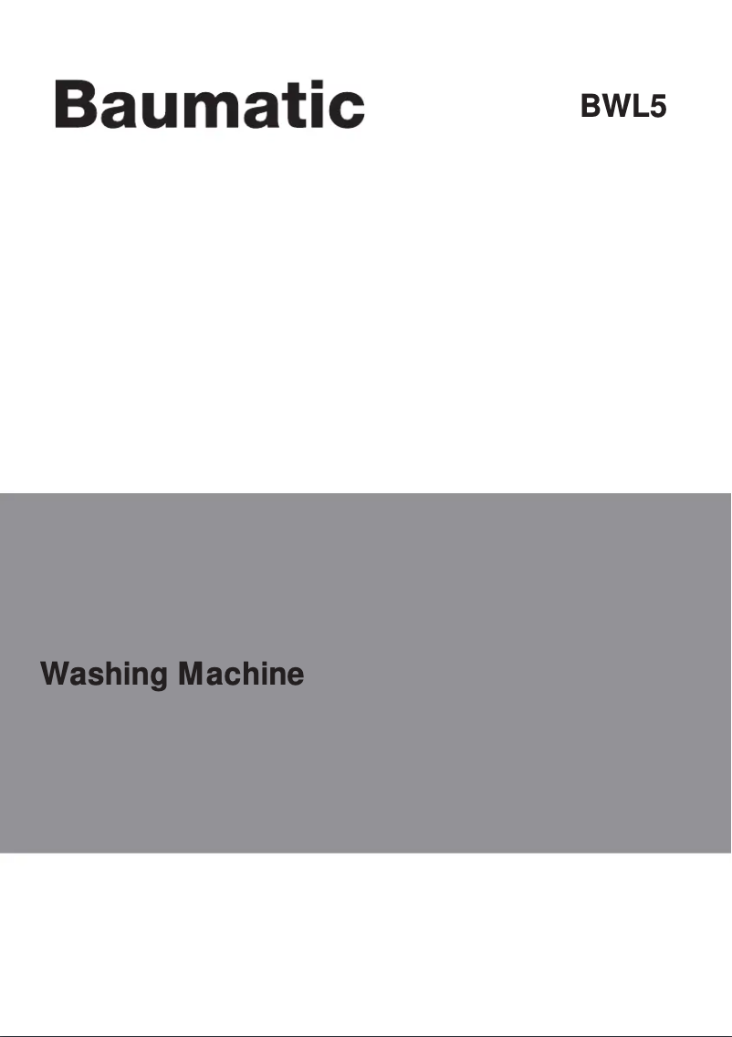 Image de la première page du manuel de l'appareil BWL5