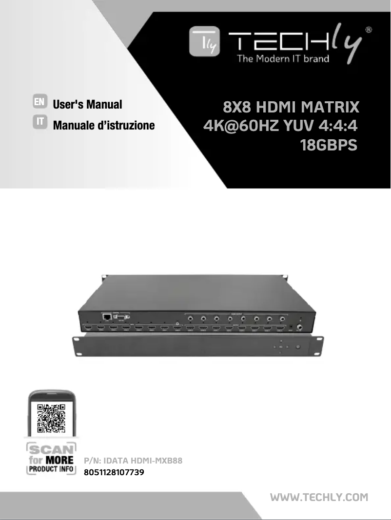 Page 1 de la notice Manuel utilisateur Techly IDATA HDMI-MXB88