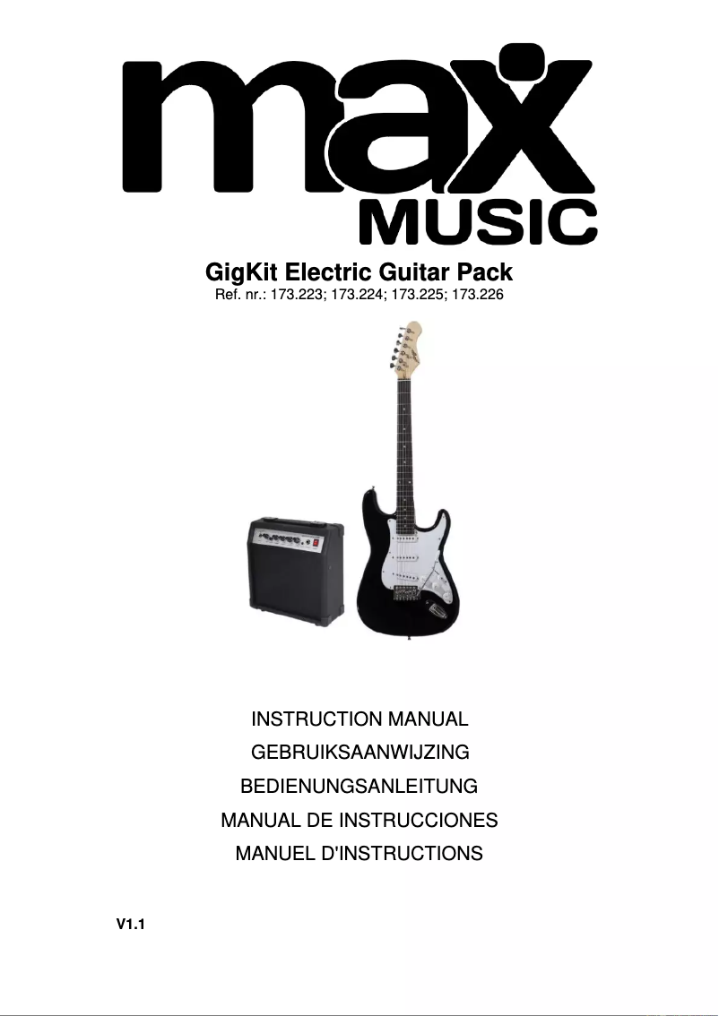 Page n°1 - Manuel utilisateur MAX GigKit