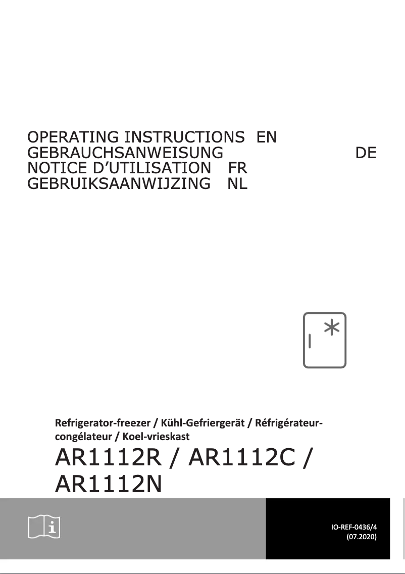 Image de la première page du manuel de l'appareil AR1112P